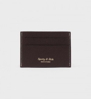 Men's Sporty And Rich Card Holder Small Leather Goods Chocolate / Gold | G3cZOYPy7MH