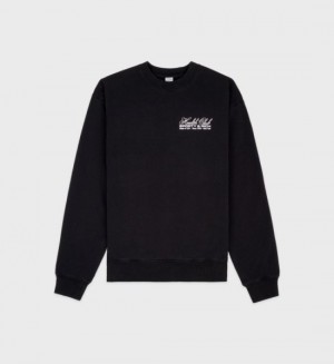 Men's Sporty And Rich Made In USA Crewneck Sweatshirts Black | zEHbeqtEpOQ