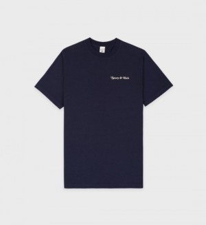 Men's Sporty And Rich Self Love Club T Shirts Navy | H3kNvTHvL9w