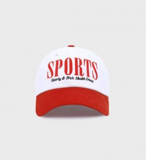 Men's Sporty And Rich Sports Cap White / Light Red | yh3c1di6jEA