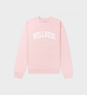 Men's Sporty And Rich Wellness Ivy Crewneck Sweatshirts White | BhAtK1kJaIZ