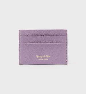 Women's Sporty And Rich Card Holder Small Leather Goods Purple / Gold | gq8gM045Xk3