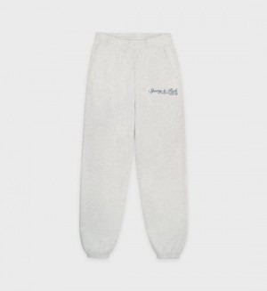 Women's Sporty And Rich French Sweatpants Grey / Navy | S0kfF9uyZu7