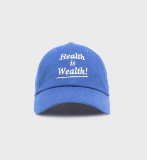 Women's Sporty And Rich Health Is Wealth Cap Blue | tcEsU1RtPVp