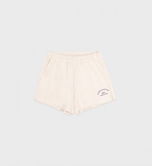 Women's Sporty And Rich LA Athletic Group Disco Shorts Cream | NLLZm4mLuDk