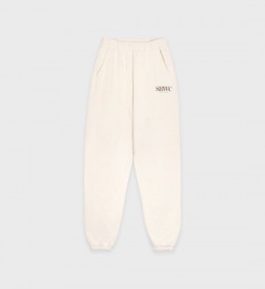 Women's Sporty And Rich Upper East Side Sweatpants Cream | Vu5xN9zybxr