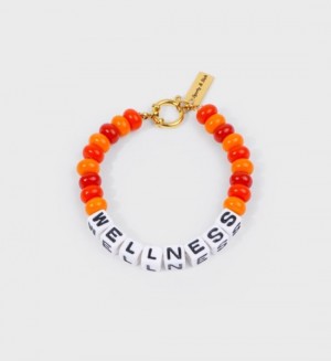 Women's Sporty And Rich Wellness Beads Bracelet Jewelry Orange | hDnjUwtE9RJ