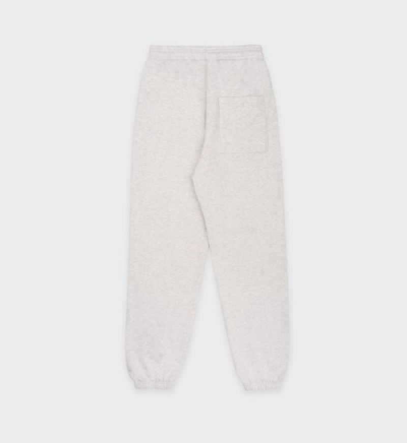 Men's Sporty And Rich Serif Logo Sweatpants Grey | eSLfx0i7KUf