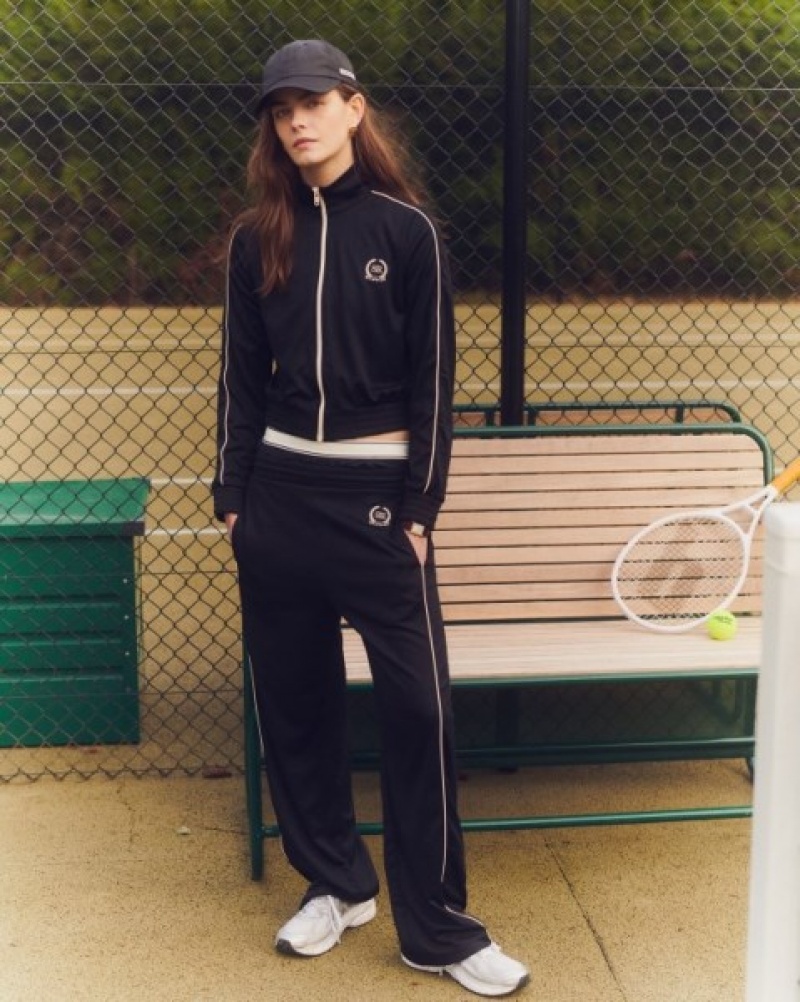 Women's Sporty And Rich Good Health Nylon Hap Cap Black | ZPIcMLaRUPn