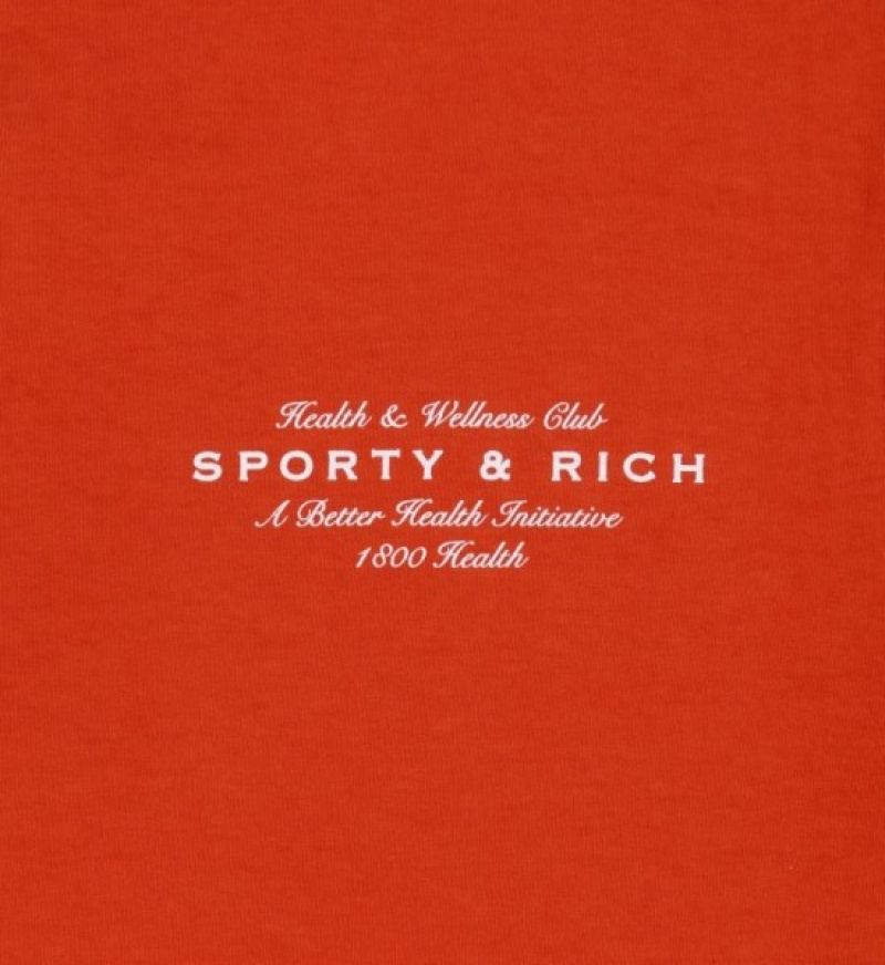 Women's Sporty And Rich Health Initiative T Shirts Red / White | S2ZZJHSCLvN