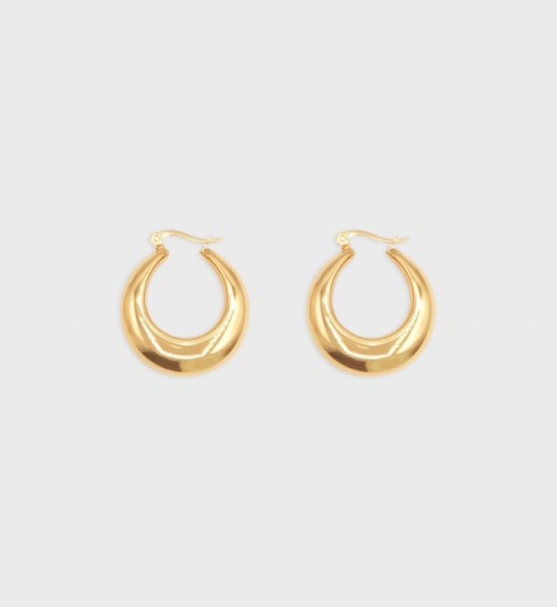 Women\'s Sporty And Rich Orb Hoop Earrings Jewelry Gold | cNyp38X5C2j