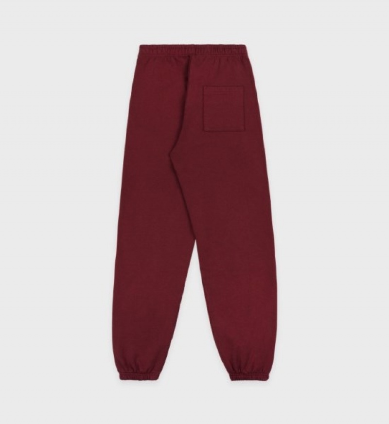 Women's Sporty And Rich Rizzoli Tennis Sweatpants Burgundy / White | i35r8ft14Mo