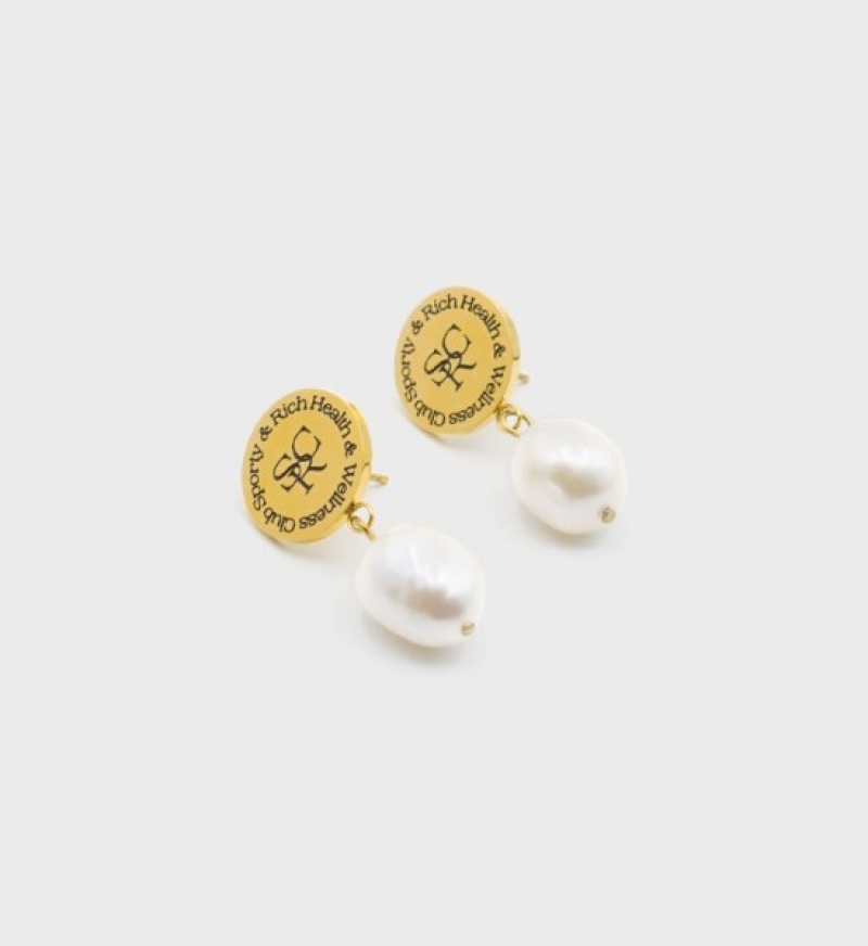 Women's Sporty And Rich SRHWC Pearl Earrings Jewelry Pearl | veZEDmfpUUQ