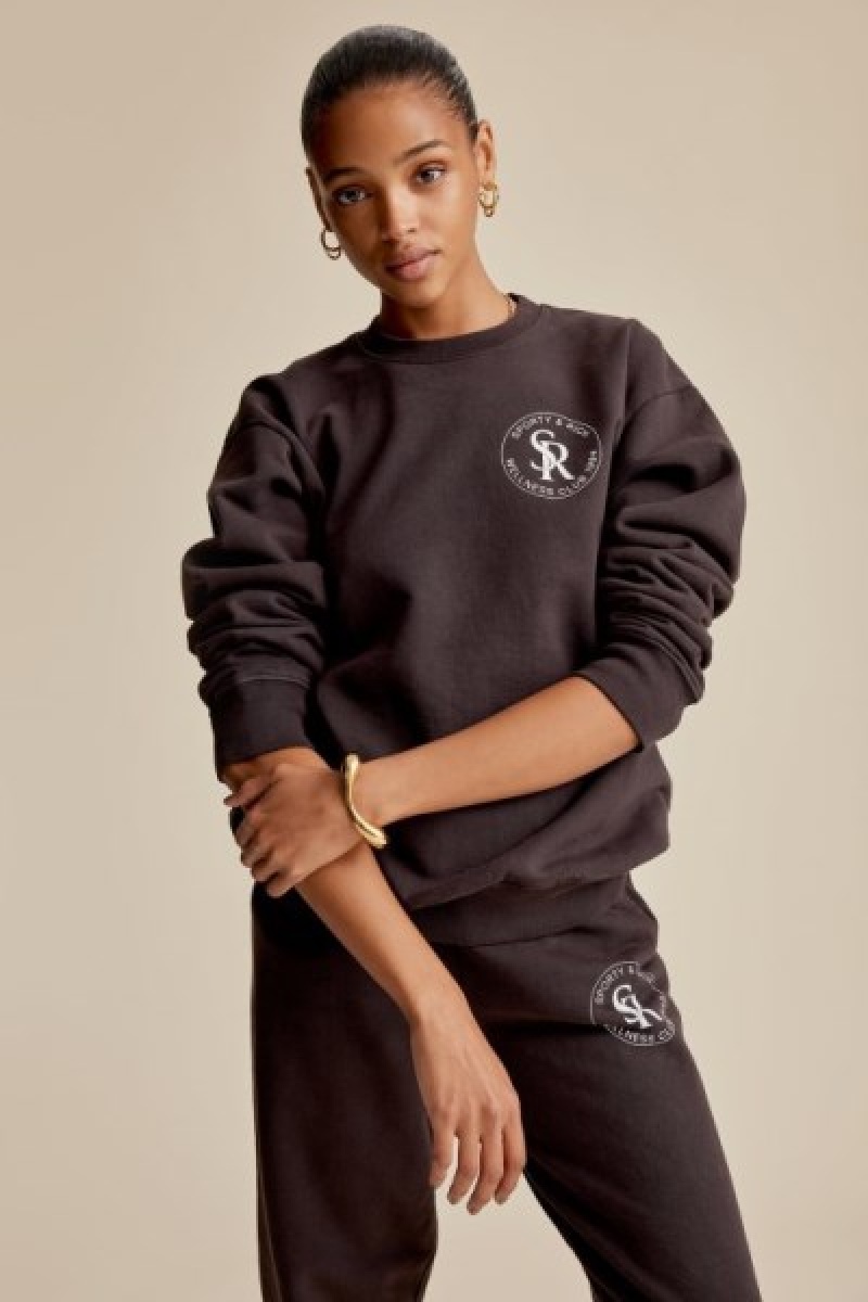 Women's Sporty And Rich S&R Sweatpants Black | LgijwPixgNc