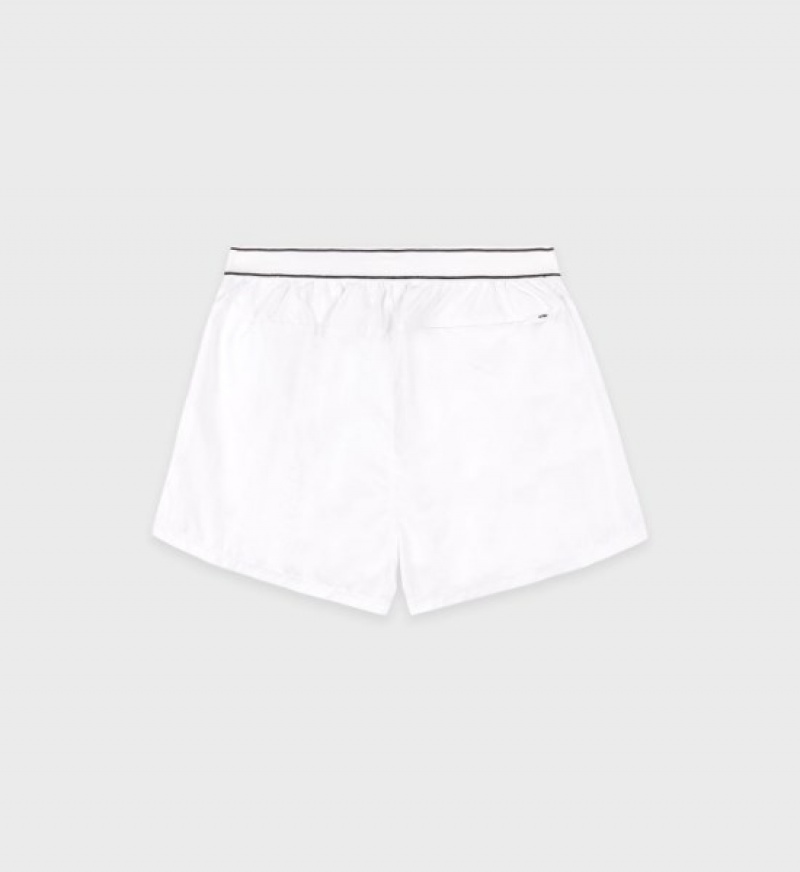 Women's Sporty And Rich Serif Logo Active Shorts White / Light Red | IQcKaQqm18X