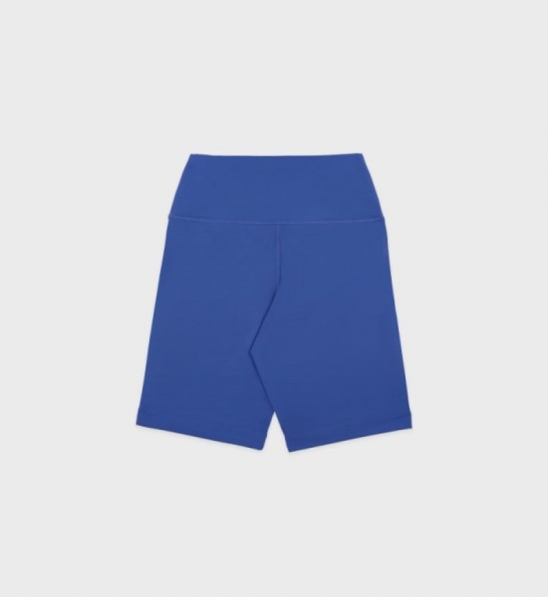 Women's Sporty And Rich Serif Logo Biker Shorts Blue | 5hAJYoGiDwe