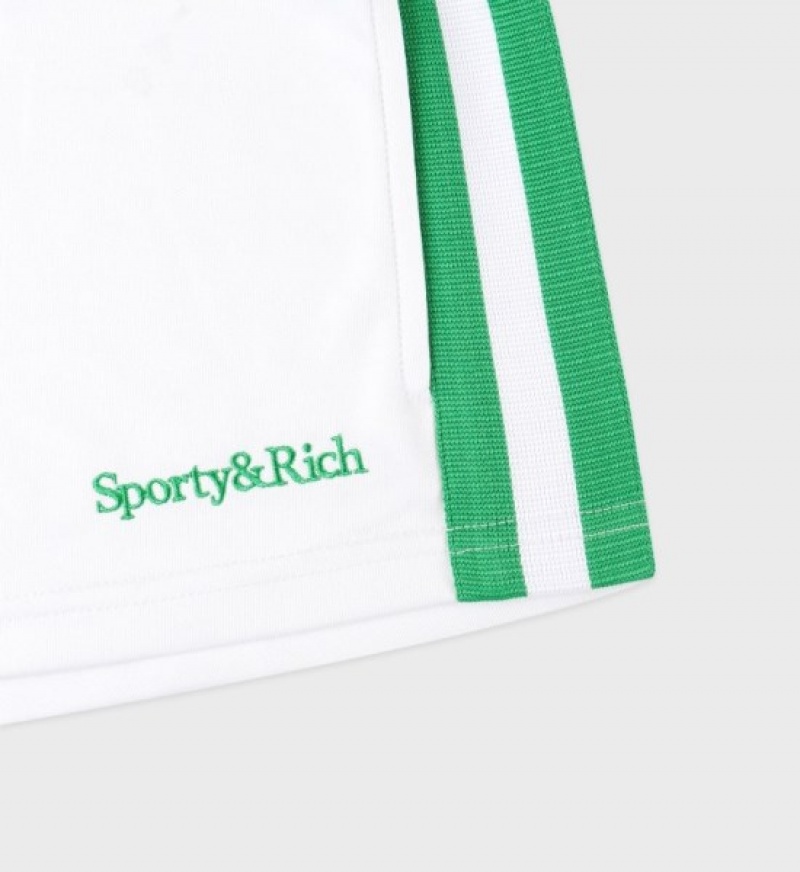 Women's Sporty And Rich Serif Logo Roller Shorts White | kf0X52ceaxb