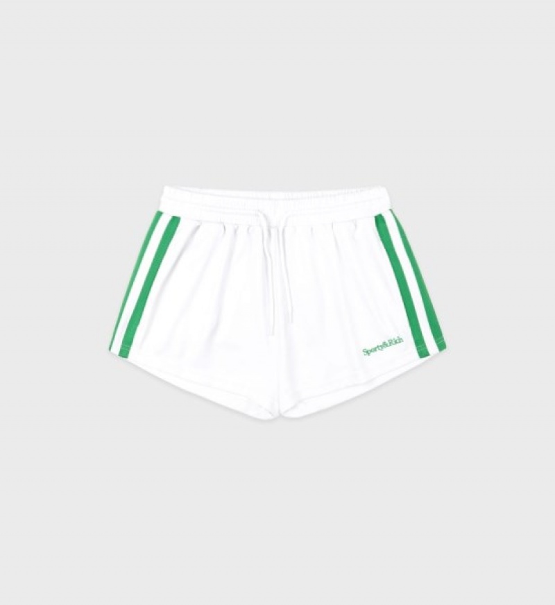 Women\'s Sporty And Rich Serif Logo Roller Shorts White | kf0X52ceaxb