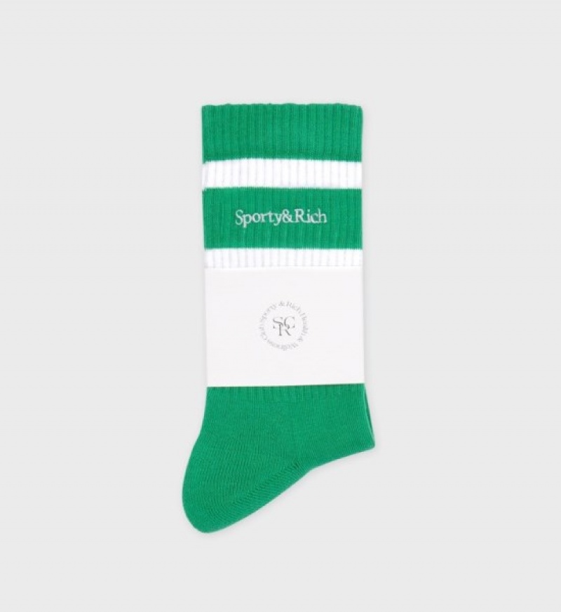 Women's Sporty And Rich Serif Logo Socks White | R96tLal5H7X