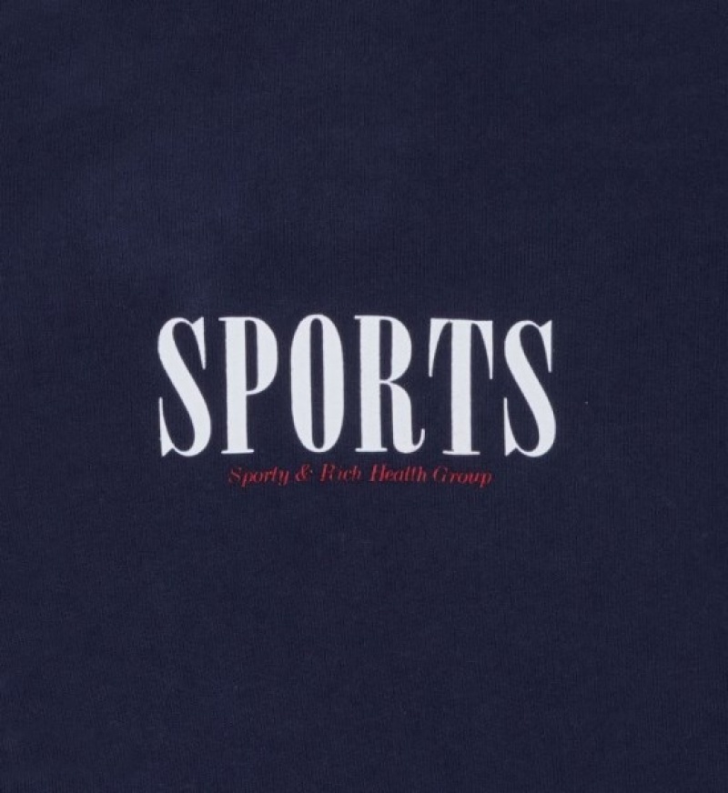 Women's Sporty And Rich Sports Sweatpants Navy / White / Red | Ab99vPuuHjO