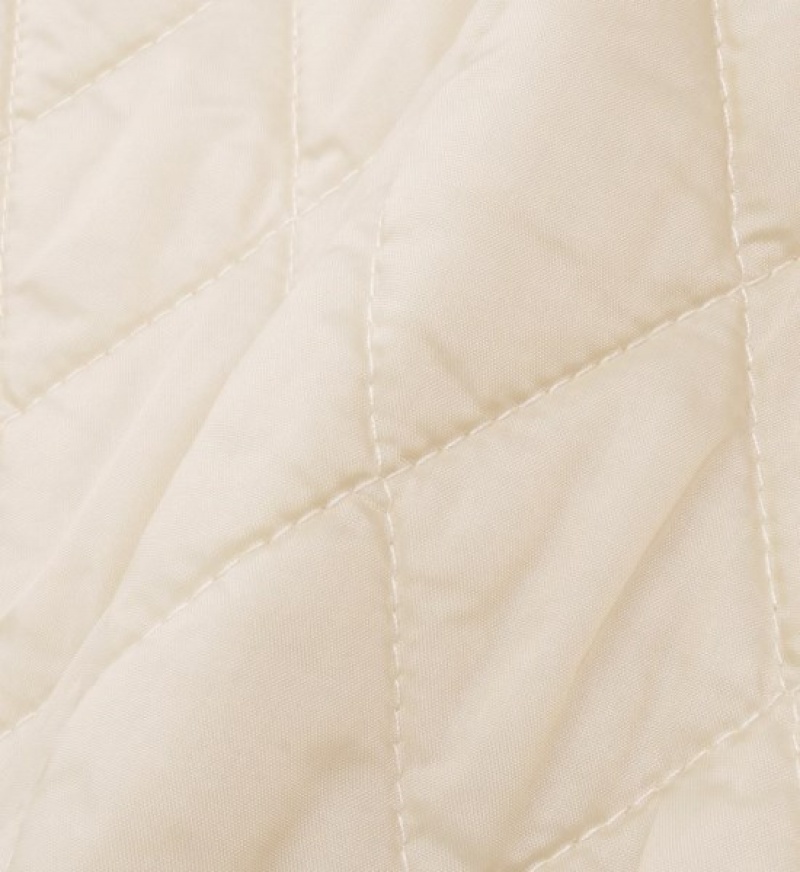 Women's Sporty And Rich Vendome Quilted Jackets Beige | YeL2kb5ei2j