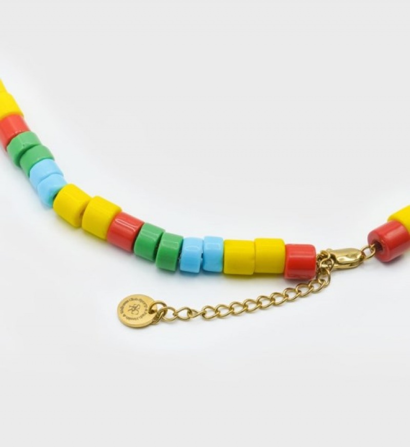 Women's Sporty And Rich Wellness Bead Necklace Jewelry Multicolor | KUSOKINN0qj