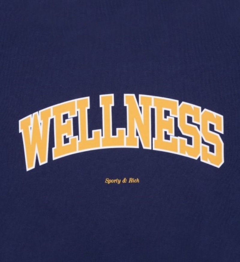 Women's Sporty And Rich Wellness Ivy Crewneck Sweatshirts Navy / Gold | CEJBDn0rQxI